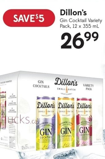 Sobeys Dillon's Gin Cocktail Variety Pack, 12 x 355 mL offer