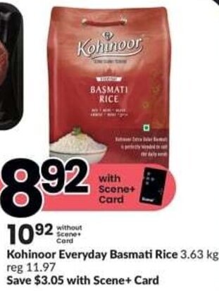 FreshCo Kohinoor Everyday Basmati Rice offer