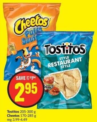 FreshCo Tostitos 205-300 g Cheetos 170-285 g offer