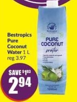 FreshCo Bestropics Pure Coconut Water 1 L offer