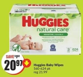 FreshCo Huggies Baby Wipes 560-624 pk offer