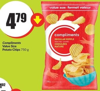 FreshCo Compliments Value Size Potato Chips 750 g offer