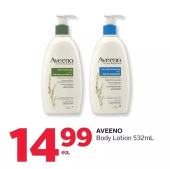 Rexall Aveeno body lotion offer