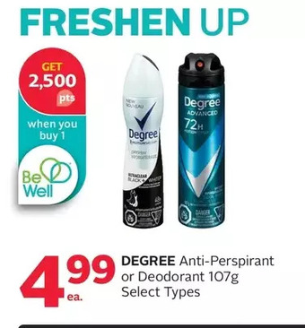 Rexall Degree anti-perspirant or deodorant offer