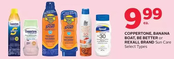 Rexall Coppertone, banana boat, be better or rexall brand sun care offer
