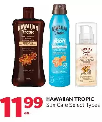 Rexall Hawaiian tropic sun care offer