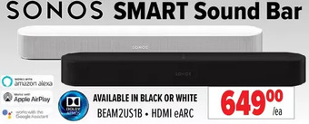 2001 Audio Video Sonos smart sound bar offer