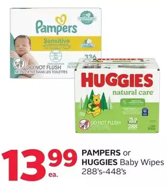 Rexall Pampers or huggies baby wipes offer