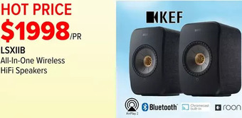 2001 Audio Video Kef all-in-one wireless hifi speakers offer