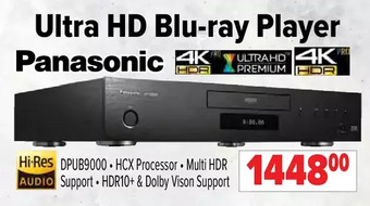 2001 Audio Video Panasonic ultra hd blu-ray player offer