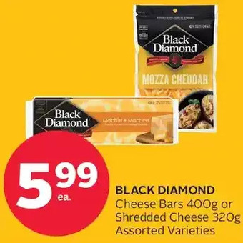 Rexall Black diamond cheese bars or shredded cheese offer