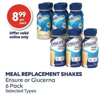 Wellwise by Shoppers Ensure or glucerna meal replacement shakes offer