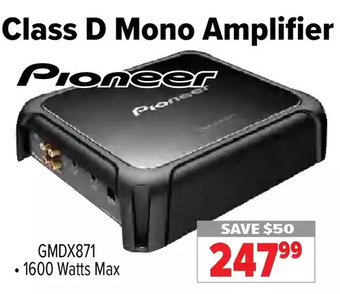 2001 Audio Video Pioneer class d mono amplifier offer