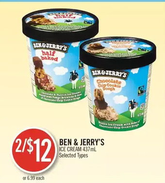 Shoppers Drug Mart Ben & jerry's ice cream offer