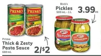 IGA Primo Thick & Zesty Pasta Sauce 680 ml offer