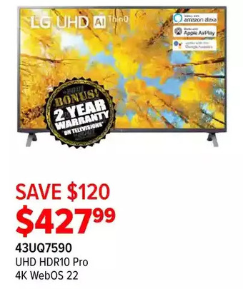2001 Audio Video Lg uhd hdr10 pro 4k webos 22 offer