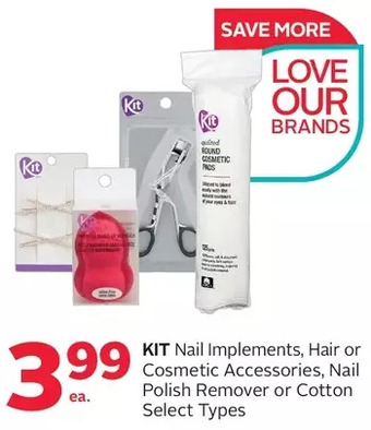 Rexall Kit nail implements, hair or cosmetic accessories, nail polish remover or cotton offer
