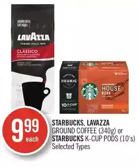 Shoppers Drug Mart Starbucks, lavazza ground coffee or starbucks k-cup pods offer
