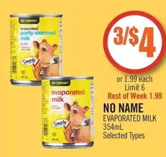 Shoppers Drug Mart No name evaporated milk offer