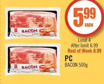 Shoppers Drug Mart Pc bacon offer