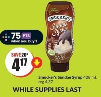FreshCo Smucker's Sundae Syrup 428 mL offer