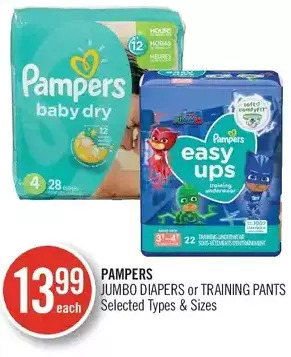 Shoppers Drug Mart Pampers jumbo diapers or training pants offer