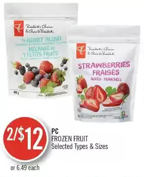 Shoppers Drug Mart Pc frozen fruit offer