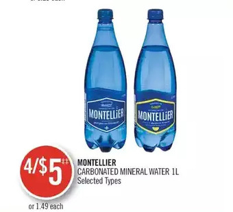 Shoppers Drug Mart Montellier carbonated mineral water offer