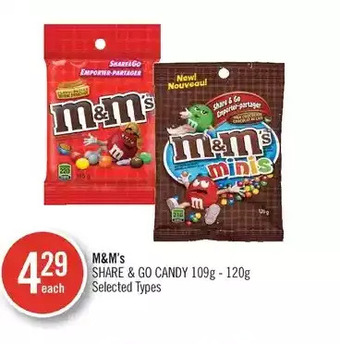 Shoppers Drug Mart M&m's share & go candy offer