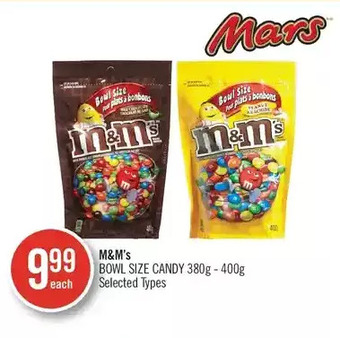 Shoppers Drug Mart M&m's bowl size candy offer