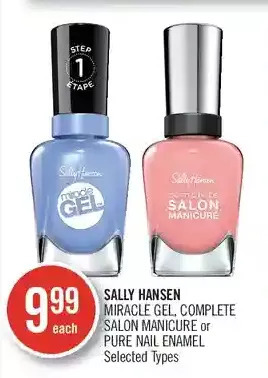 Shoppers Drug Mart Sally hansen miracle gel, complete salon manicure or pure nail enamel offer