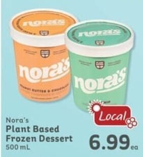 IGA Nora's Plant Based Frozen Dessert 500 ml offer