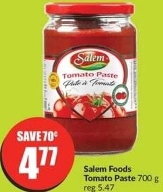 FreshCo Salem Foods Tomato Paste 700 g offer