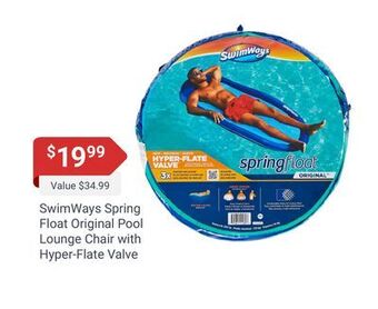Samko & Miko Toy Warehouse Swimways spring float original pool lounge chair with hyper - flate valve offer