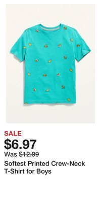 Old Navy Softest printed crew-neck t-shirt for boys offer