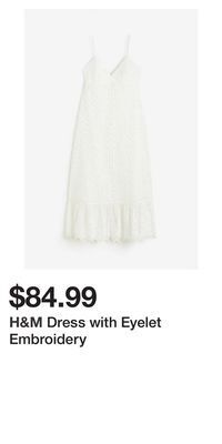 H&M Dress with eyelet embroidery offer