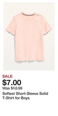 Old Navy Softest short-sleeve solid t-shirt for boys offer