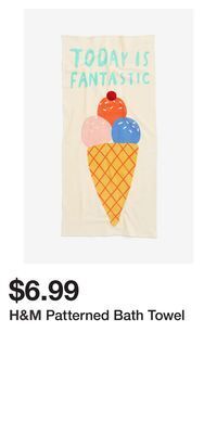 H&M Patterned bath towel offer