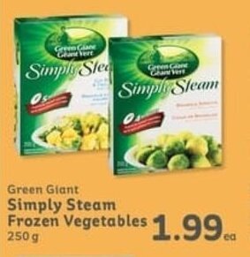 IGA Green Giant Simply Steam Frozen Vegetables 250g offer