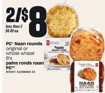 Independent City Market Pains ronds naan pc, 8's offer