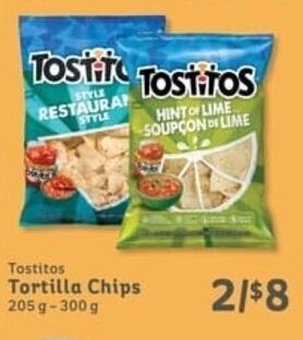 IGA Tostitos Tortilla Chips 205g - 300g offer