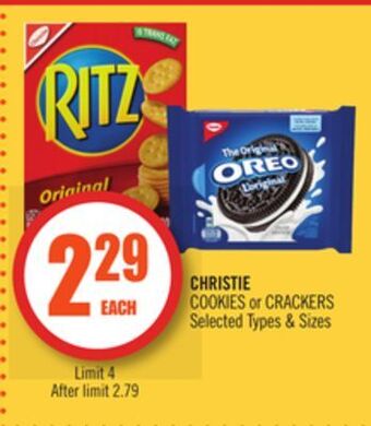 Shoppers Drug Mart Christie cookies or crackers offer