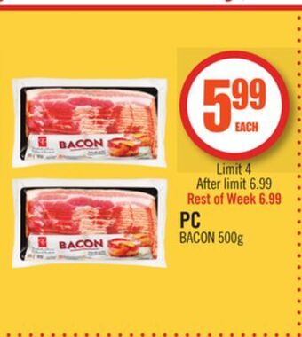 Shoppers Drug Mart Pc bacon offer
