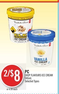 Shoppers Drug Mart Pc shop flavours ice cream offer