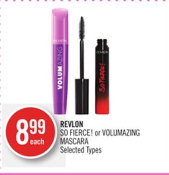 Shoppers Drug Mart Revlon so fierce! or volumazing mascara offer