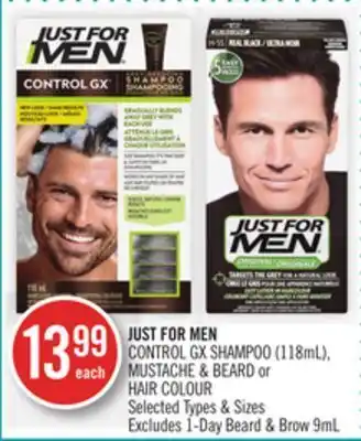 Shoppers Drug Mart Just for men control gx shampoo (118 ml) offer