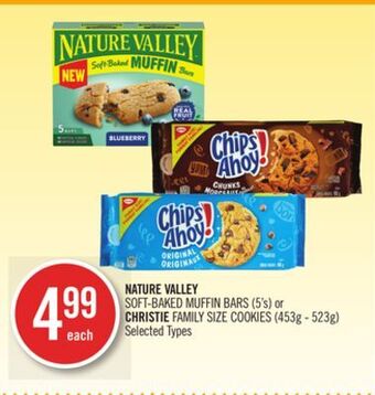 Shoppers Drug Mart Nature valley soft-baked muffin bars (5's) or christie family size cookies (453g - 523g) offer