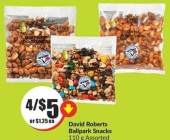 FreshCo David Roberts Ballpark Snacks 110 g Assorted offer