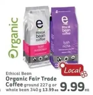 IGA Ethical Bean Organic Fair Trade Coffee offer