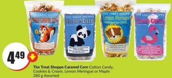 FreshCo The Treat Shoppe Caramel Corn Cotton Candy, Cookies & Cream, Lemon Meringue or Maple 280 g Assorted offer